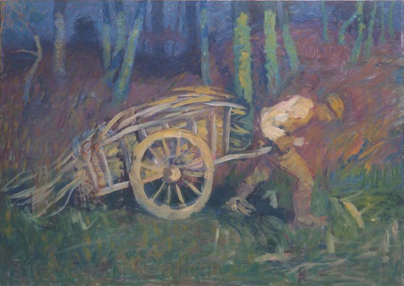 Ivan Grohar Moz z vozom Norge oil painting art